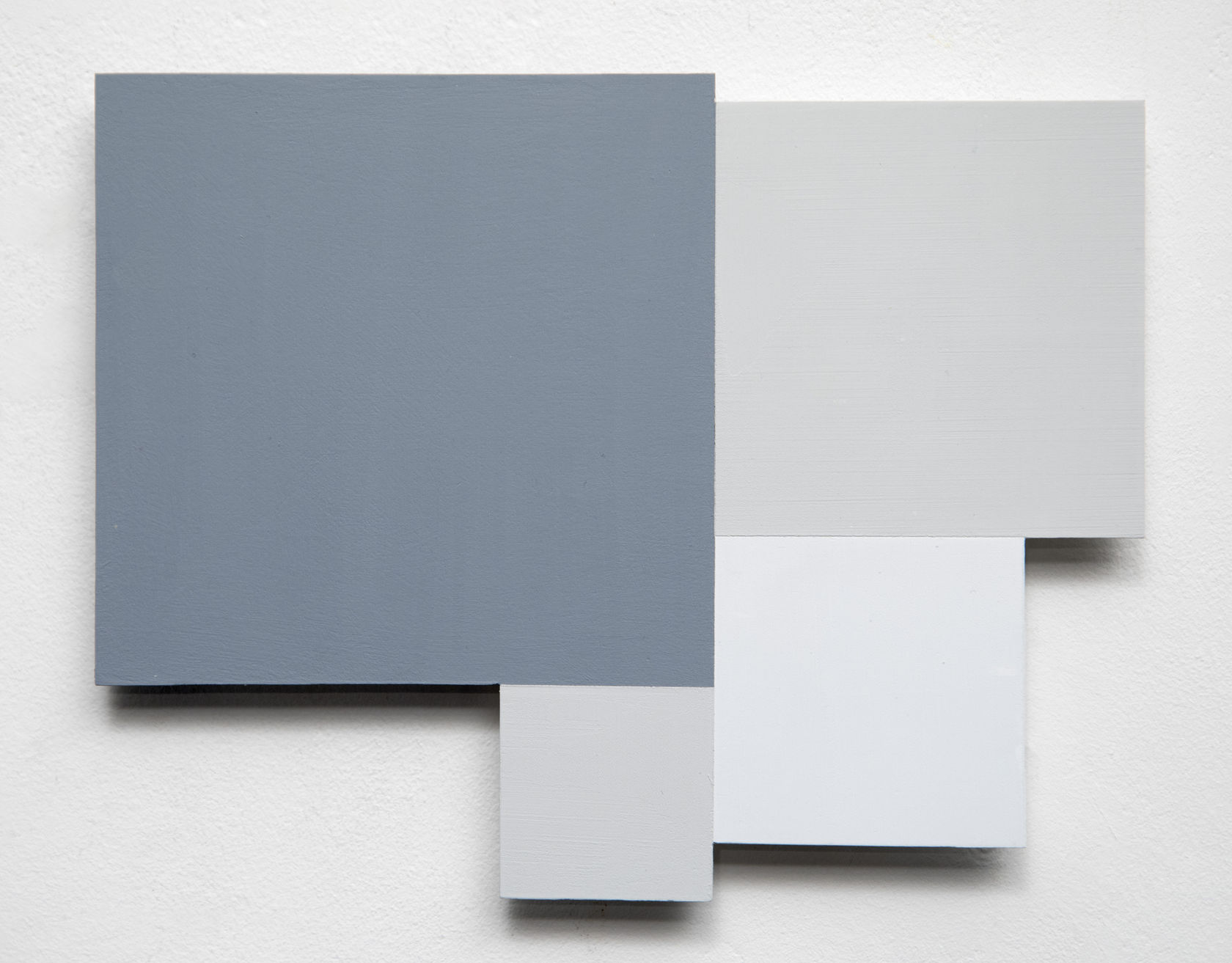 John Carter Abutting Squares, Greys, Halved Areas II, 2017