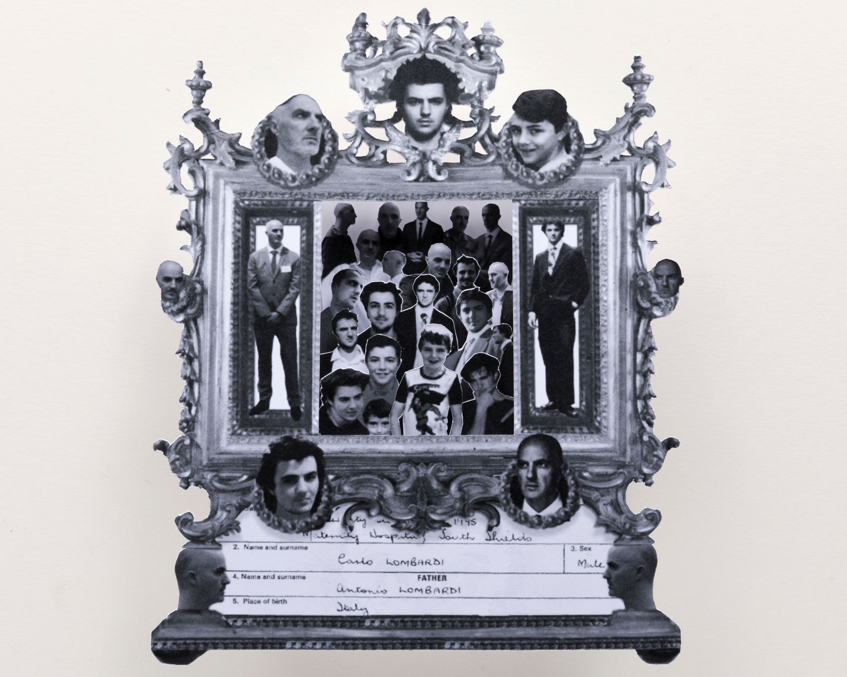 Carl Randall Self Portrait with Birth Certificate and Identity Problem, 2023