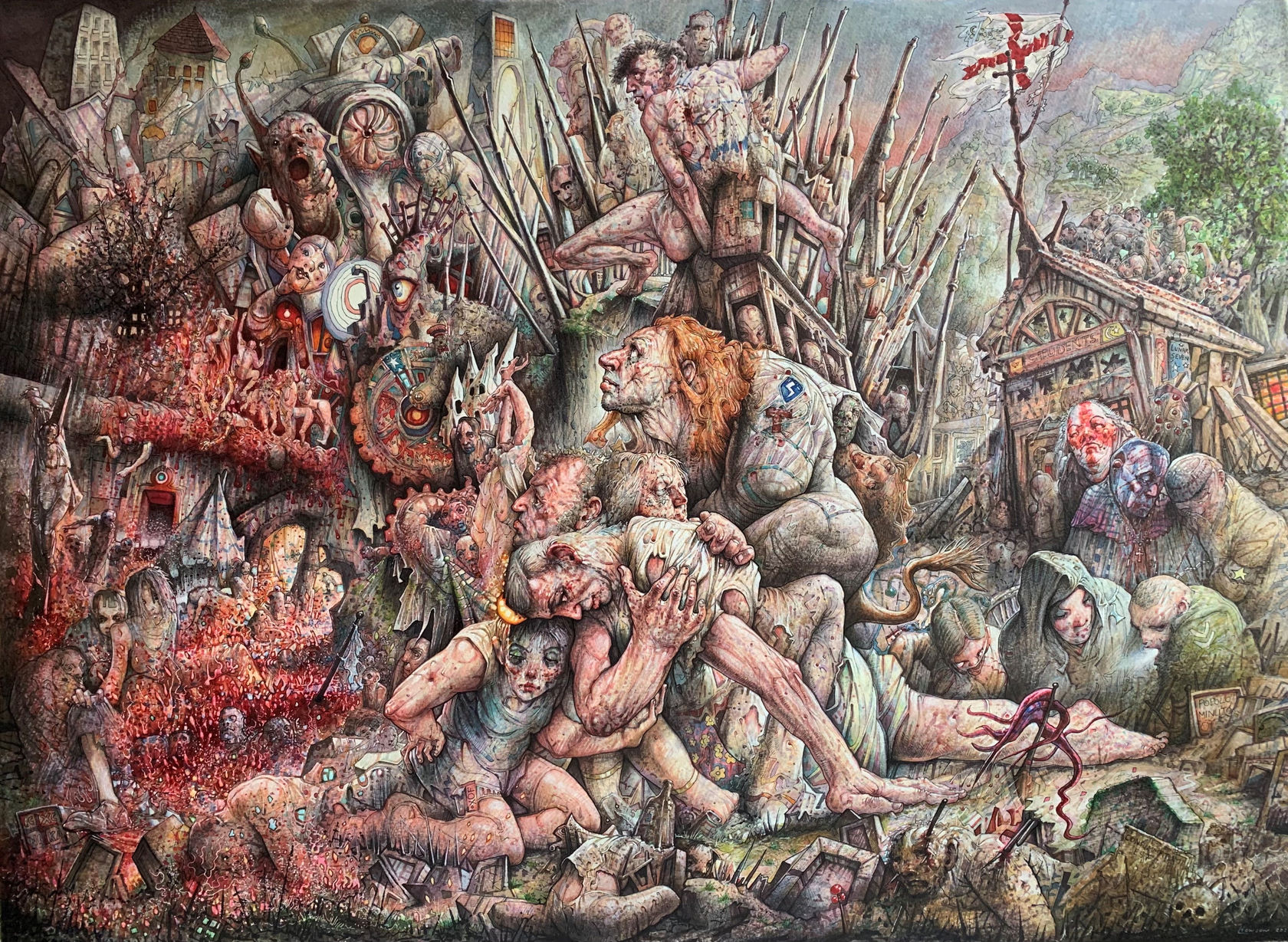 Peter Howson Inter Spem Et Metum (Between Hope & Fear), 2021