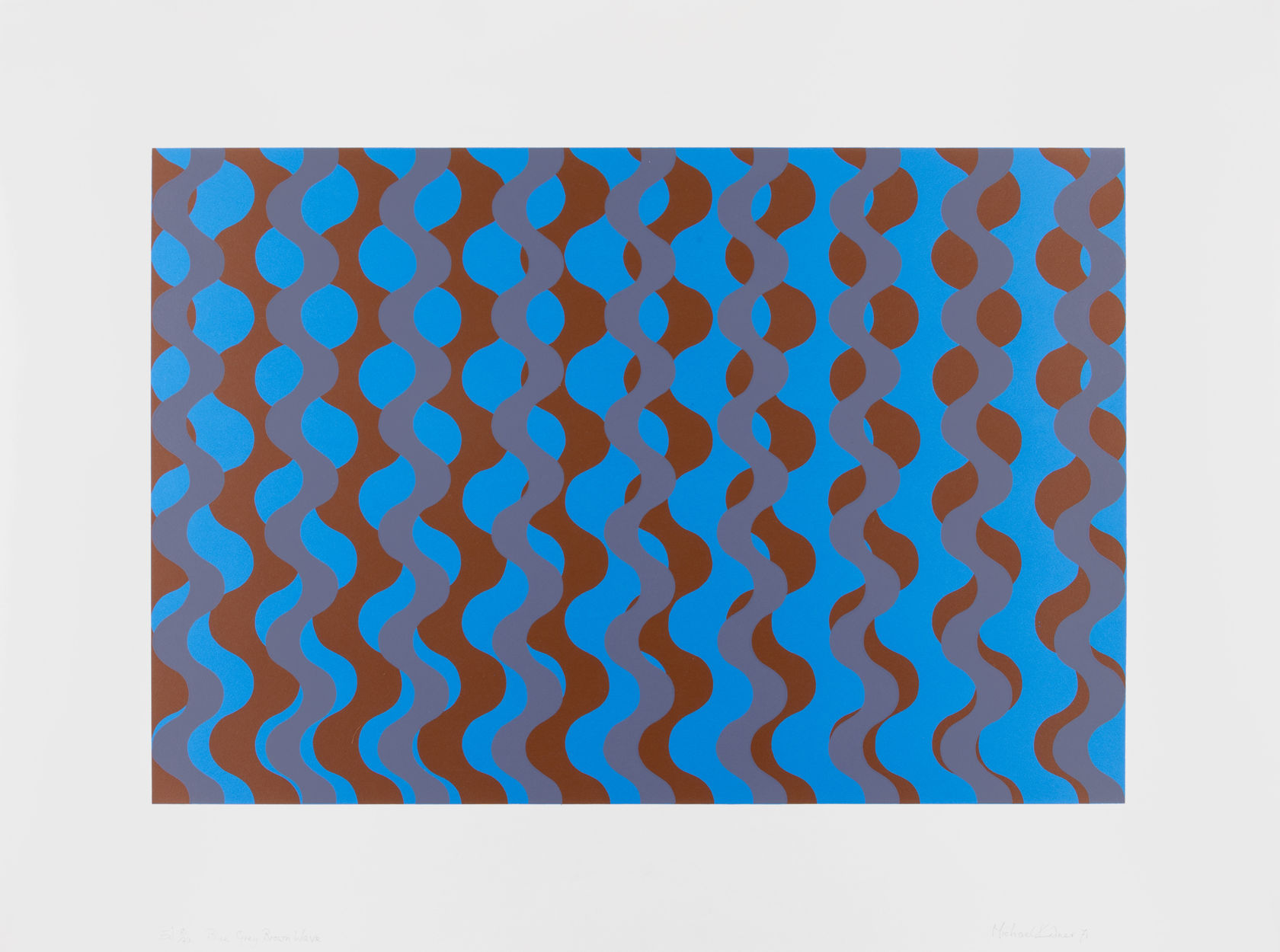 Michael Kidner, Blue Grey Brown Wave, 1971