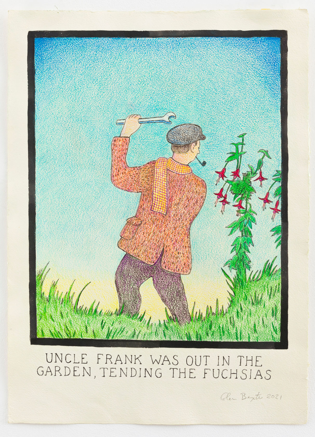Glen Baxter Uncle Frank was out in the Garden, Tending the Fuchsias, 2021
