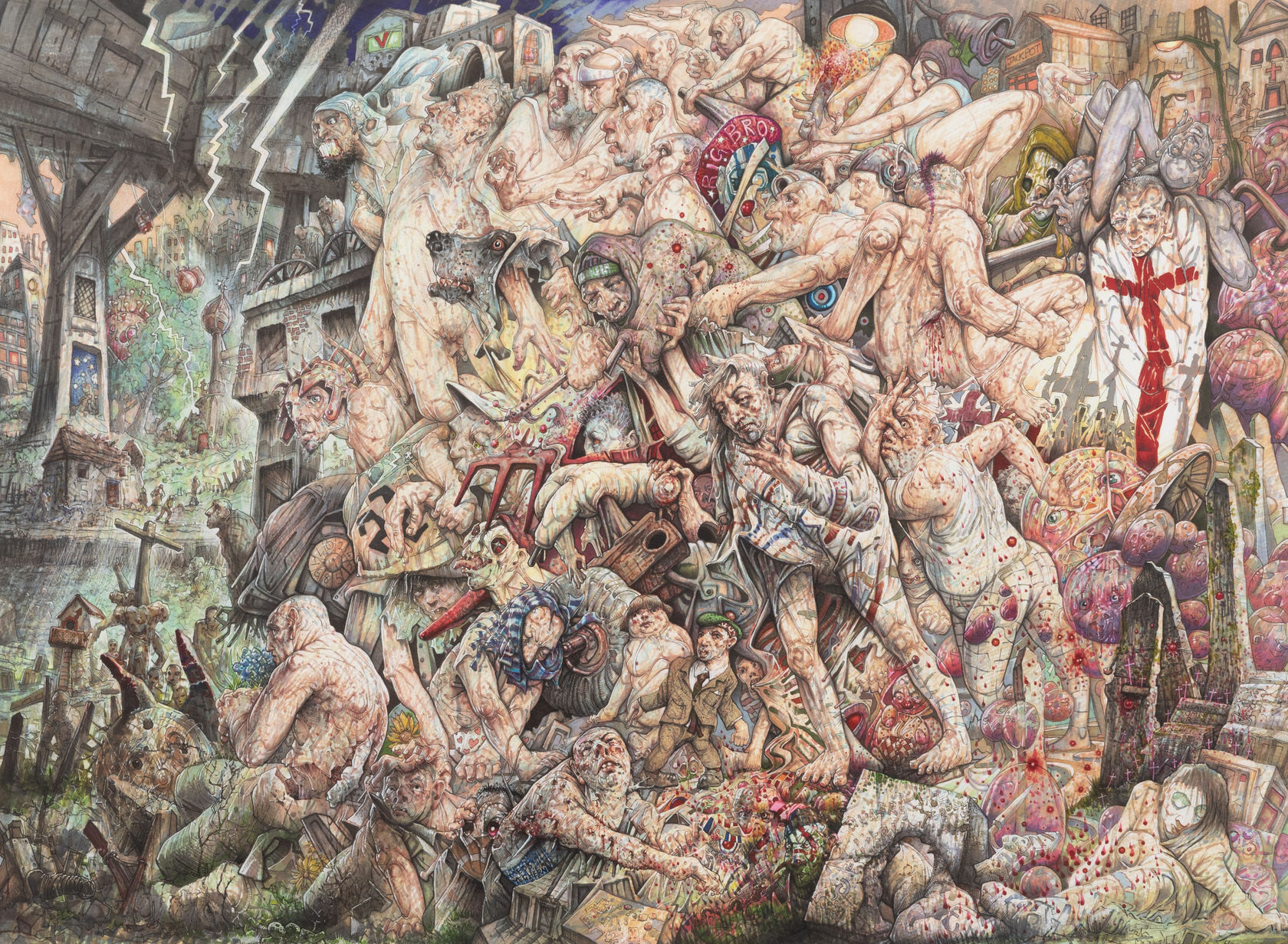 Peter Howson O Tempora! O Mores! (What Times! What Customs!), 2021