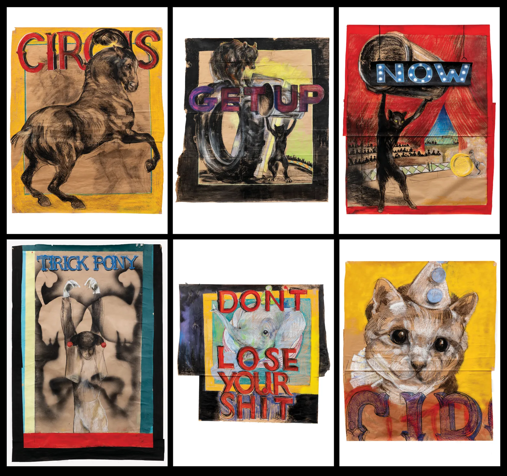 Nicola Hicks, Set of 6 Postcards From The Dump Circus, 2021