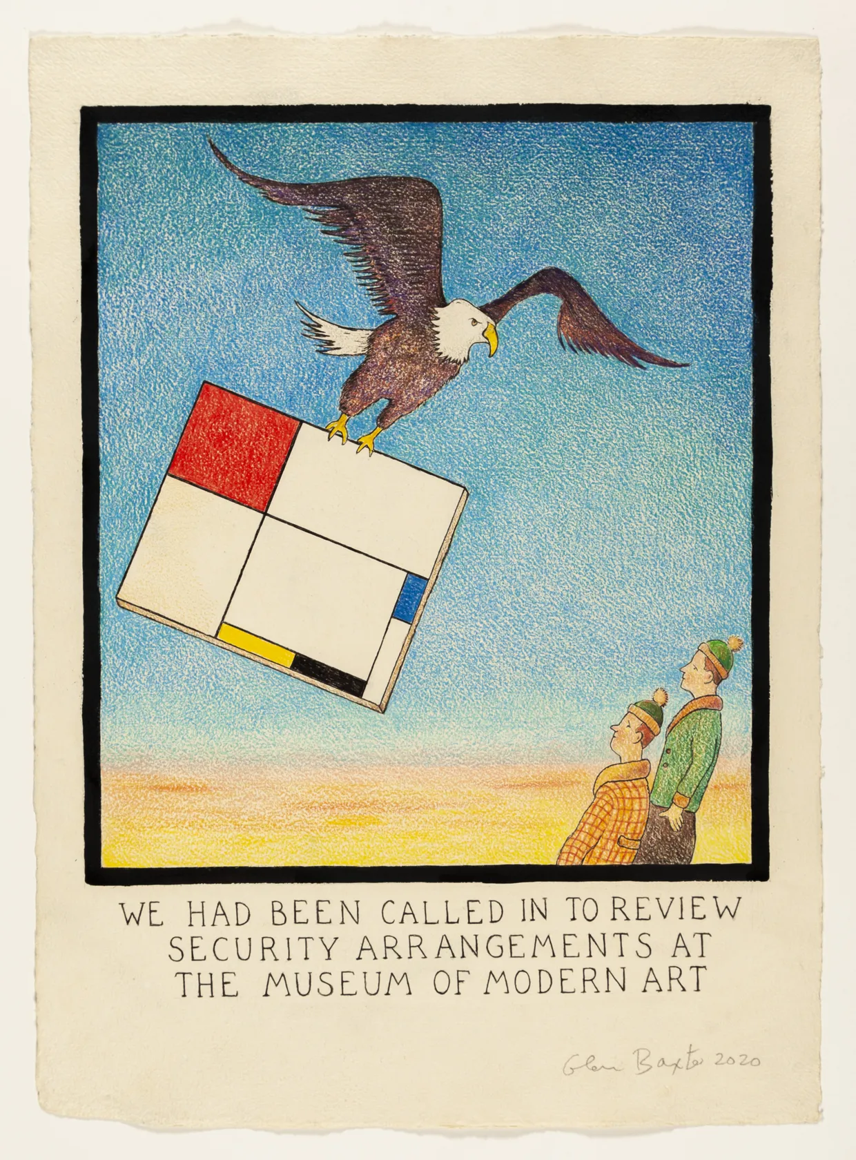 Glen Baxter We Had Been Called in to Review the Security Arrangements at the Museum of Modern Art, 2020