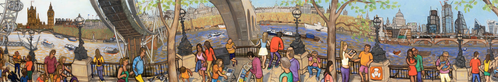 Jiro Osuga, The River, 5. Westminster Bridge to Blackfriars Bridge, 2019