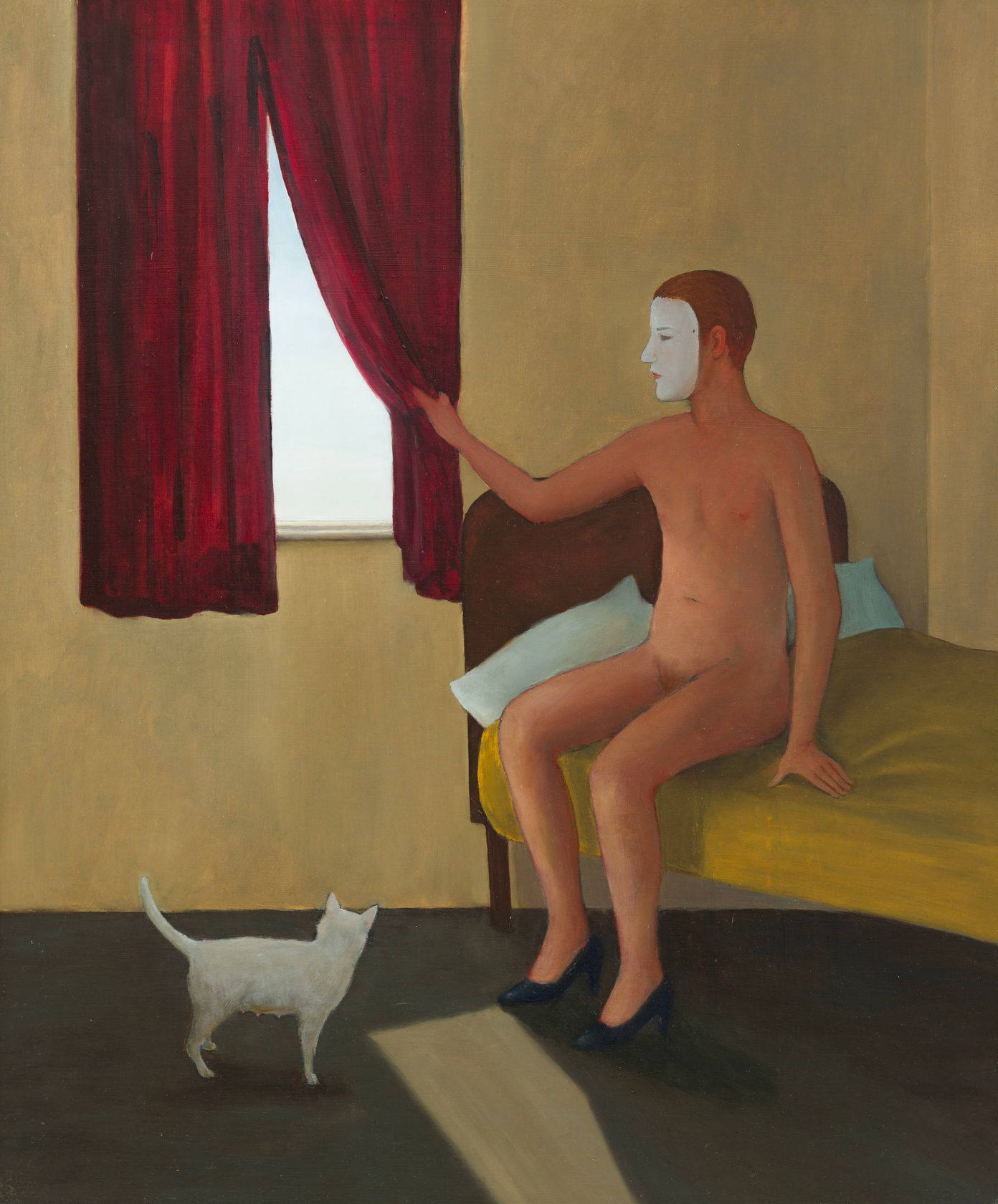 John Kirby Man with a White Cat, 1995