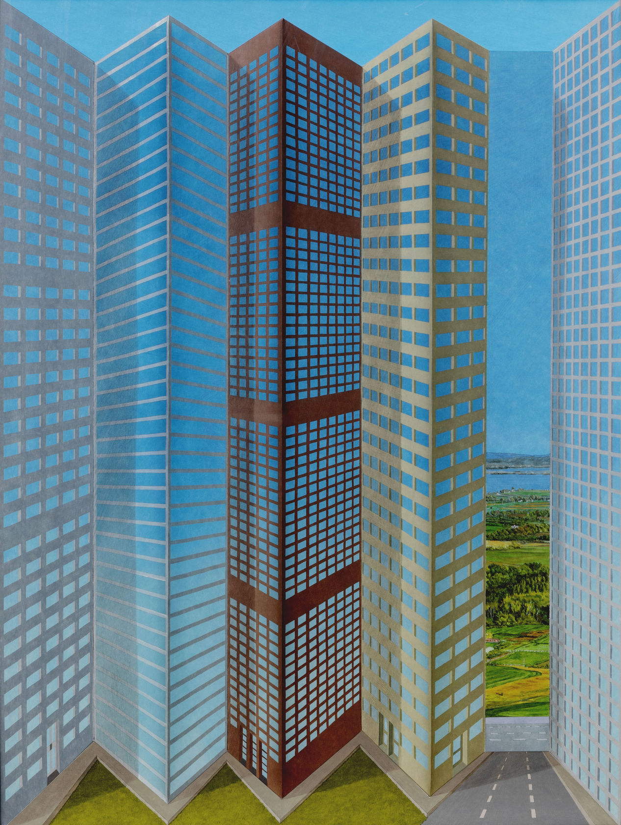 Patrick Hughes, City, 2000