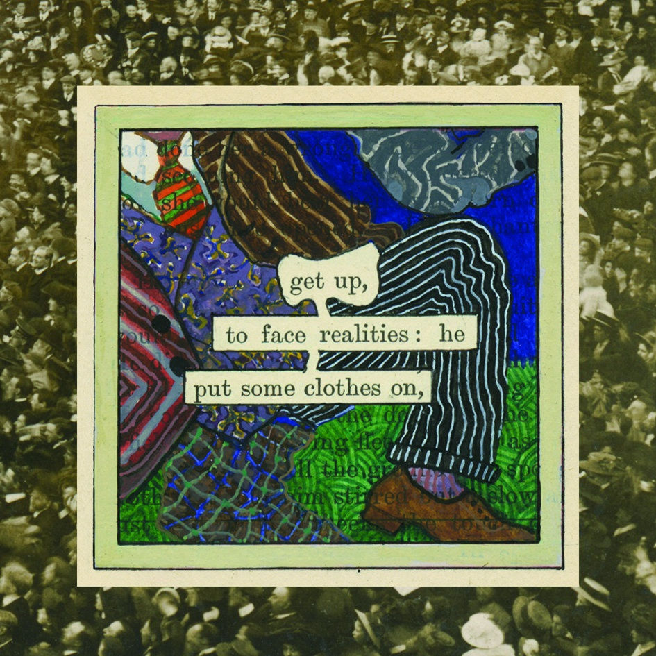 Tom Phillips Humument Fragment: Menswear, 2012