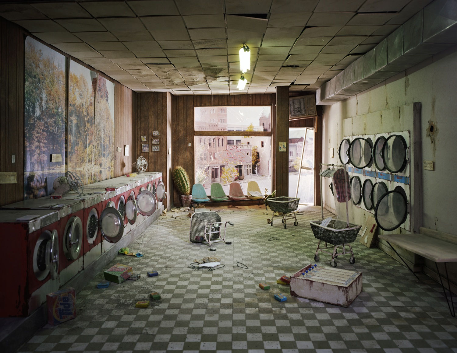 Lori Nix Laundromat, 2008