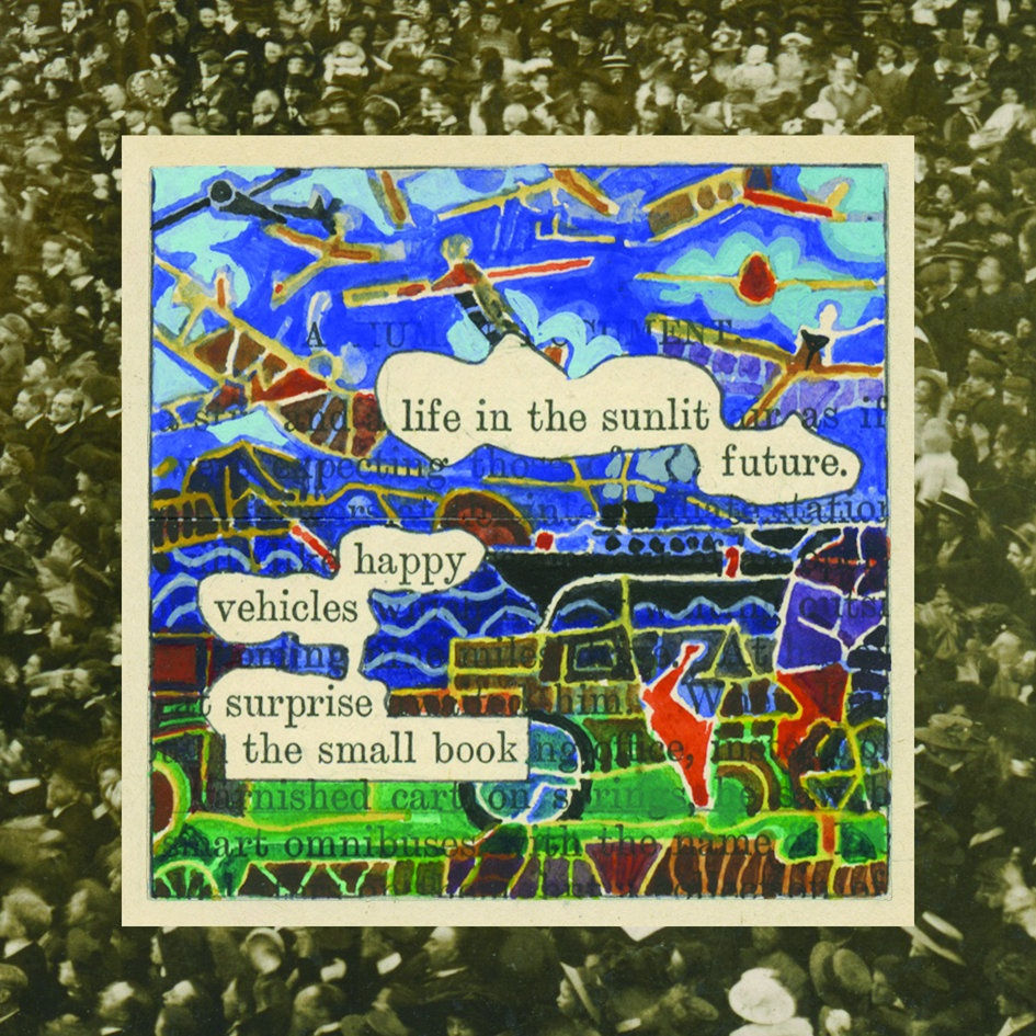 Tom Phillips Humument Fragment: Fantasy Travel, 2012