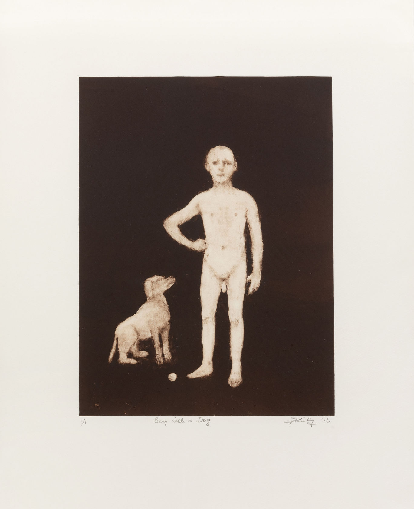 John Kirby Boy With a Dog, 2016