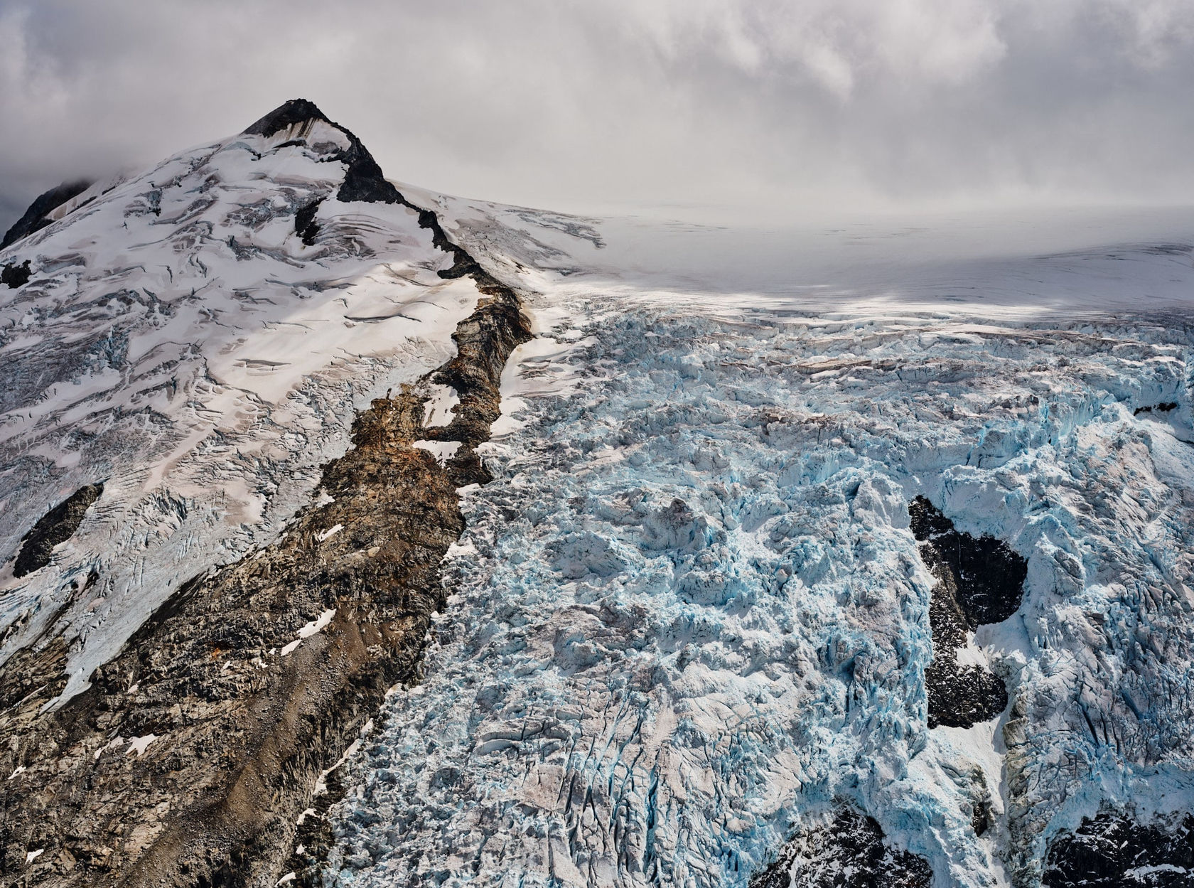 Edward Burtynsky Coast Mountains #20, Monarch Ice Cap, British Columbia, Canada, 2023