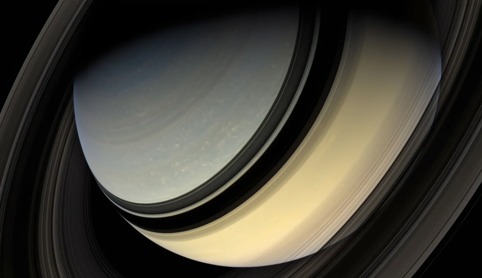 Michael Benson, Dark side of the rings, Cassini, 20 January 2007, 2012