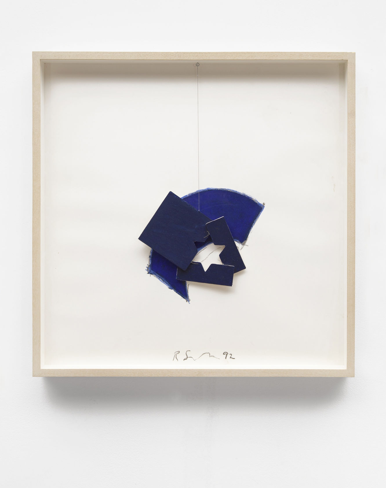 Richard Smith Untitled drawing (royal blue, slate blue), 1992