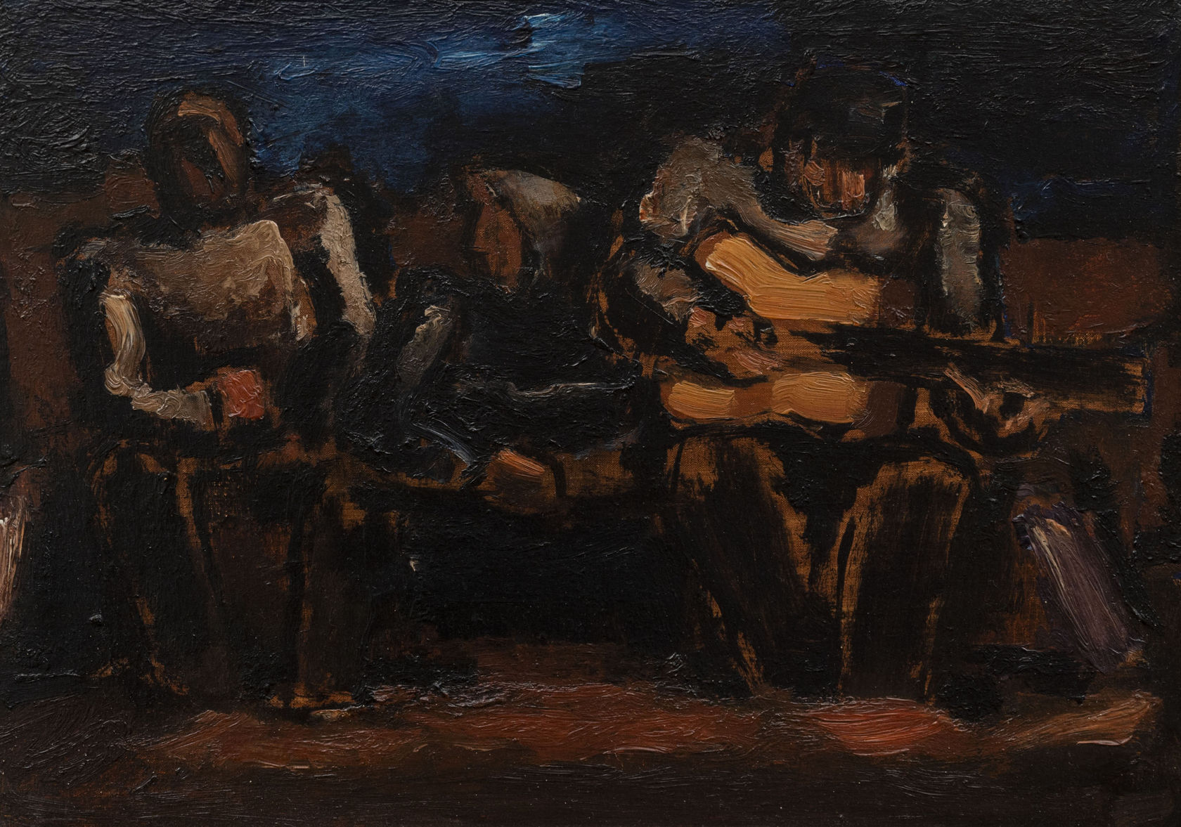Josef Herman The Guitar Players, c. 1967
