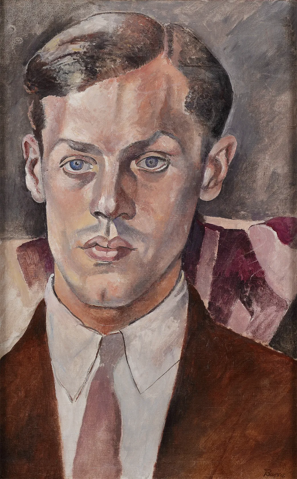 Signed 'Burra' lower right  Oil on canvas  24 x 14 7/8 in. (61 x 38 cm)