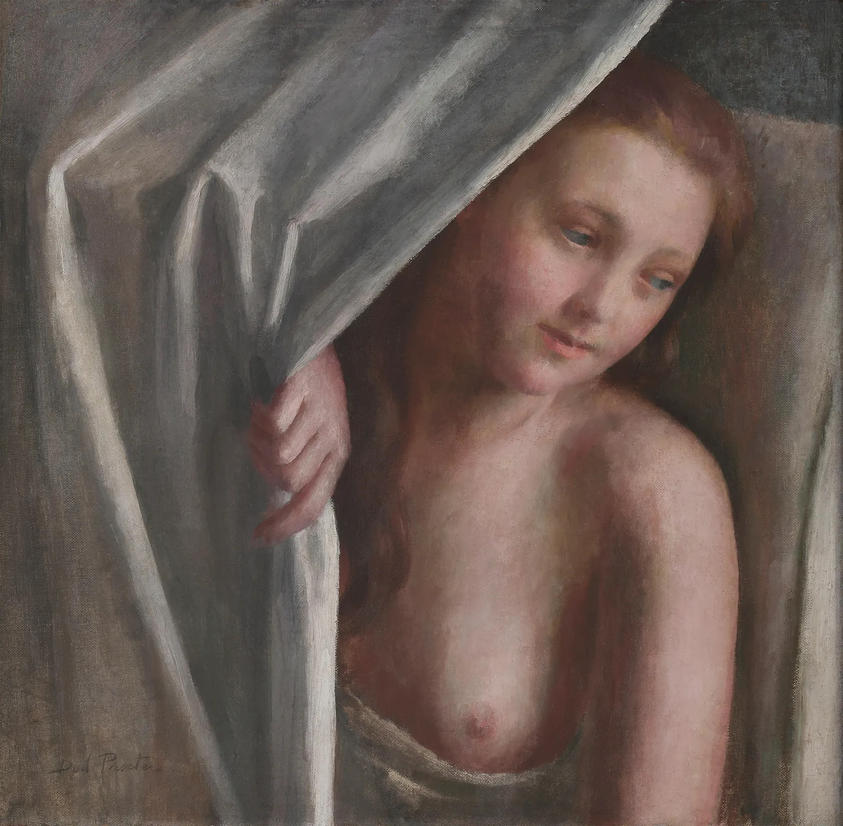 Signed ‘Dod Procter’ lower left  Oil on canvas  26 3/8 x 27 in. (67.1 x 68.6 cm)