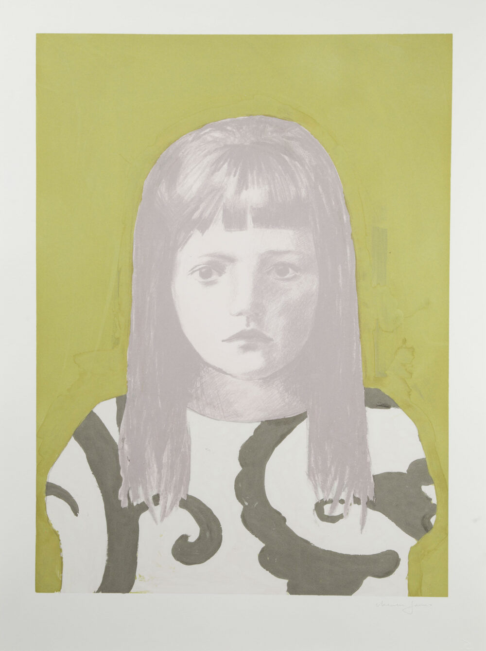 Claerwen James, Girl 2, Green, White , 2010