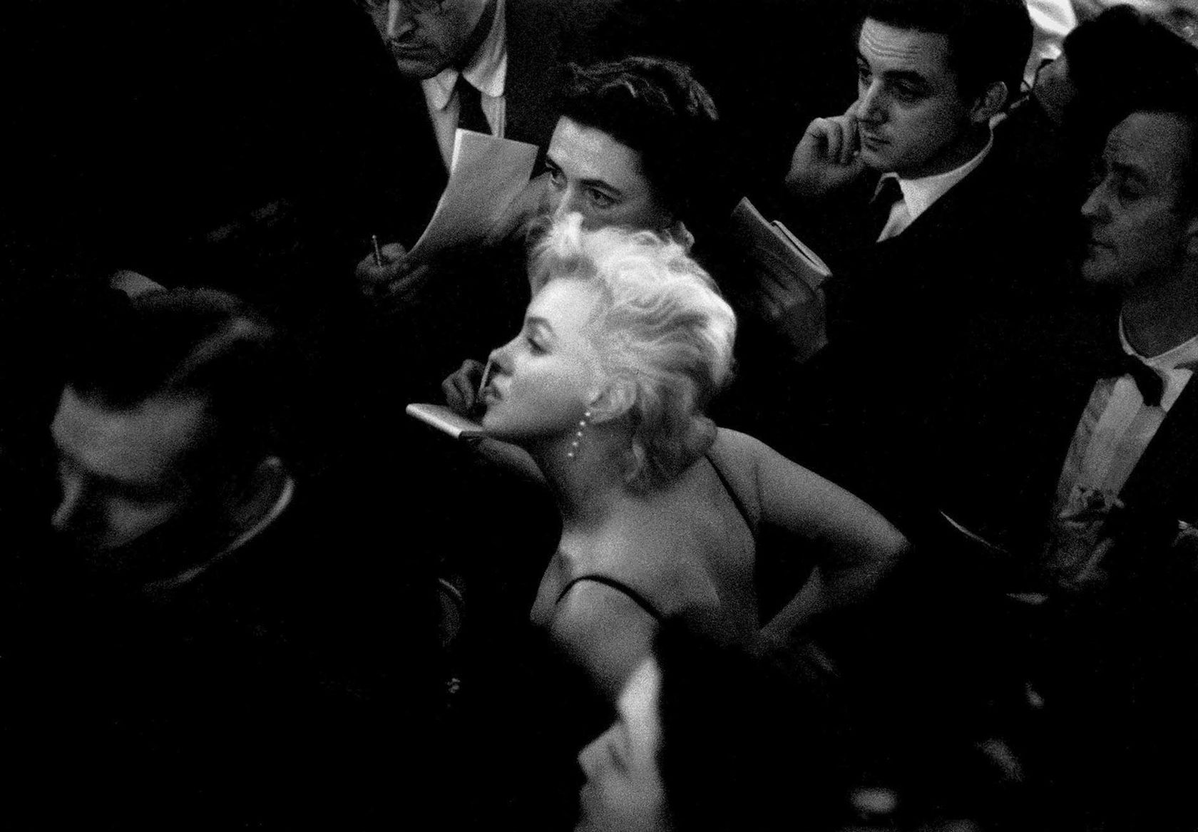 Eve Arnold, Press Meeting at The Ritz for The Prince and The Showgirl, 1957