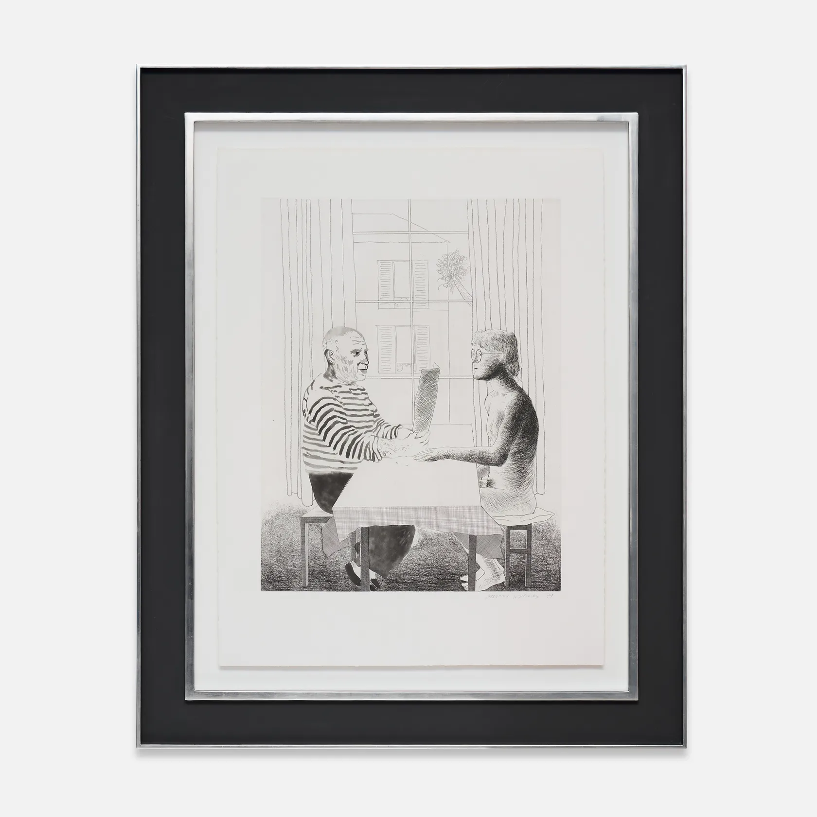 David Hockney, Artist and Model, 1974