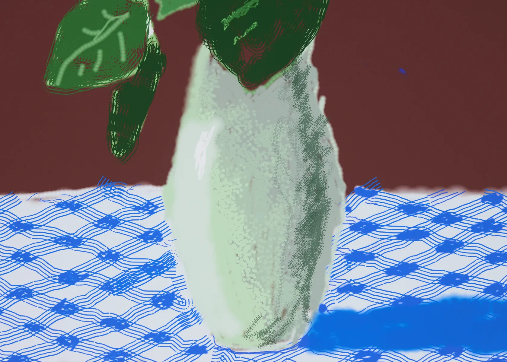 David Hockney 7th March 2021, More Flowers on a Table