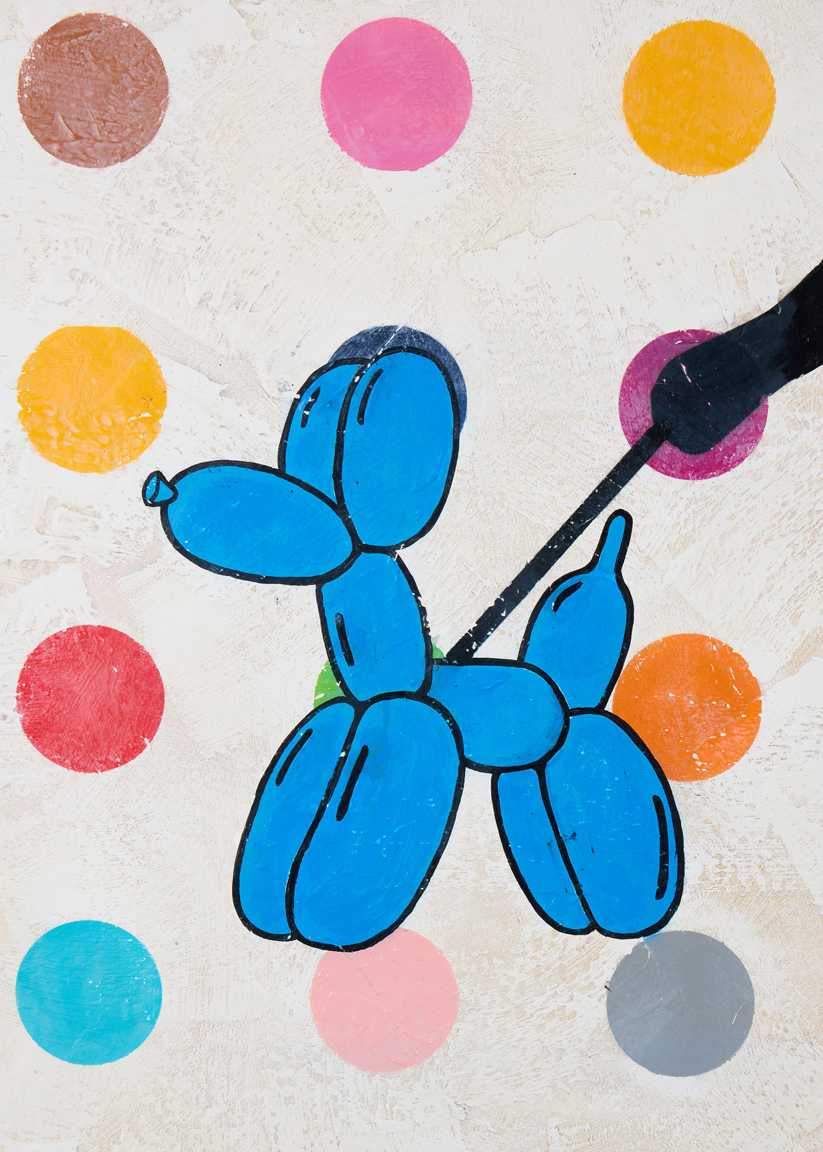 James McQueen, McQueen Monkeys with Koons Dogs I, 2024