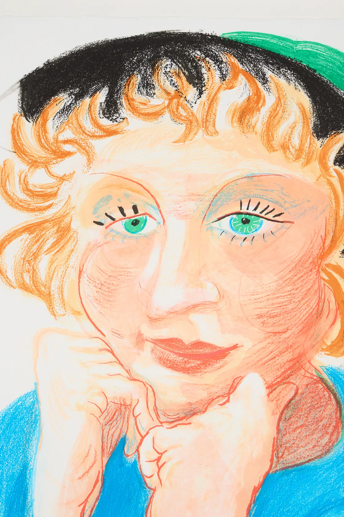 David Hockney, Celia With Green Hat, 1984