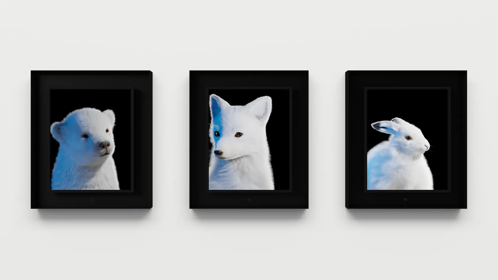 Dominic Harris, Arctic Souls: Polar Bear, Arctic Fox, Arctic Hare , 2023