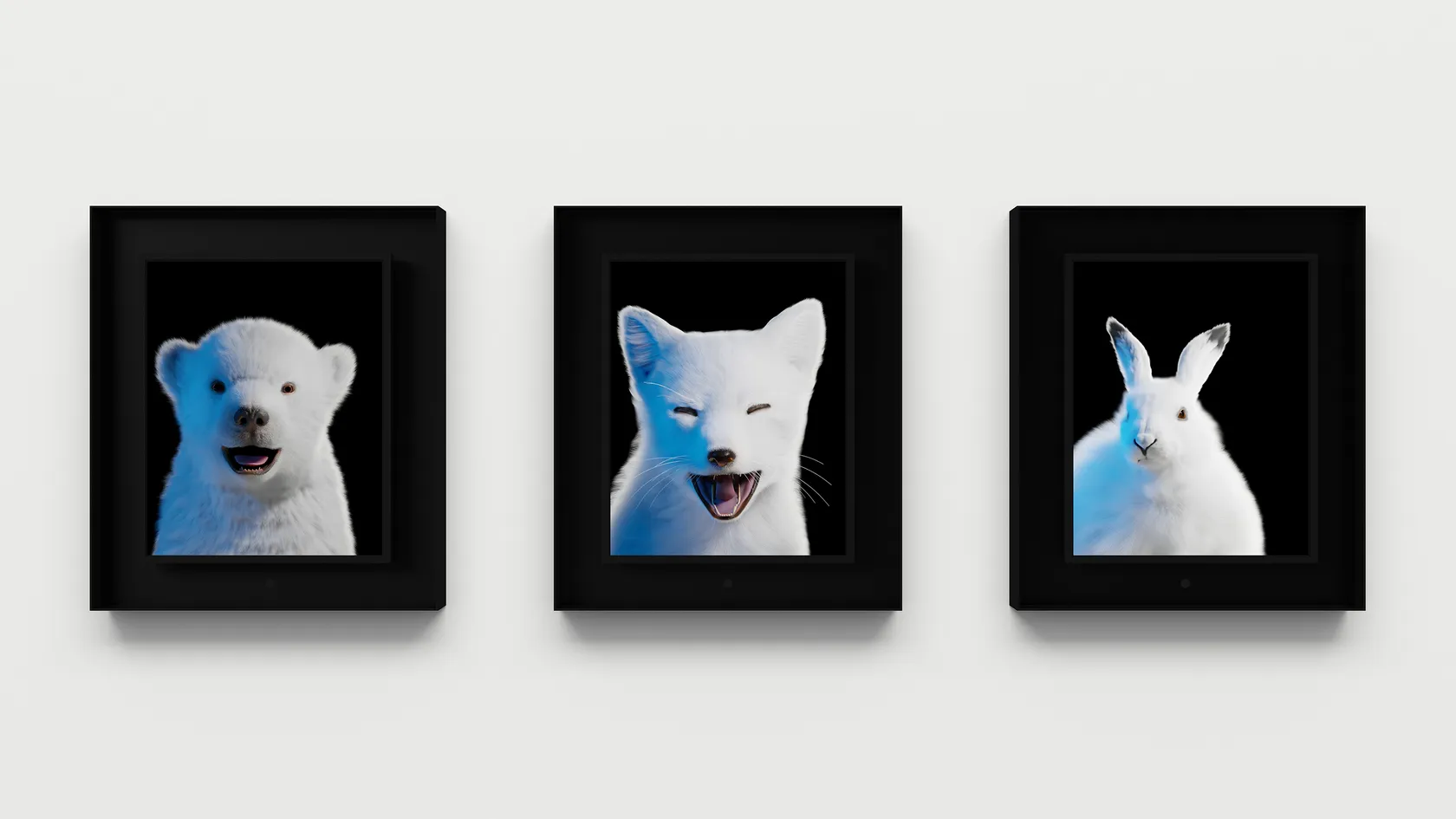 Dominic Harris, Arctic Souls: Polar Bear, Arctic Fox, Arctic Hare , 2023
