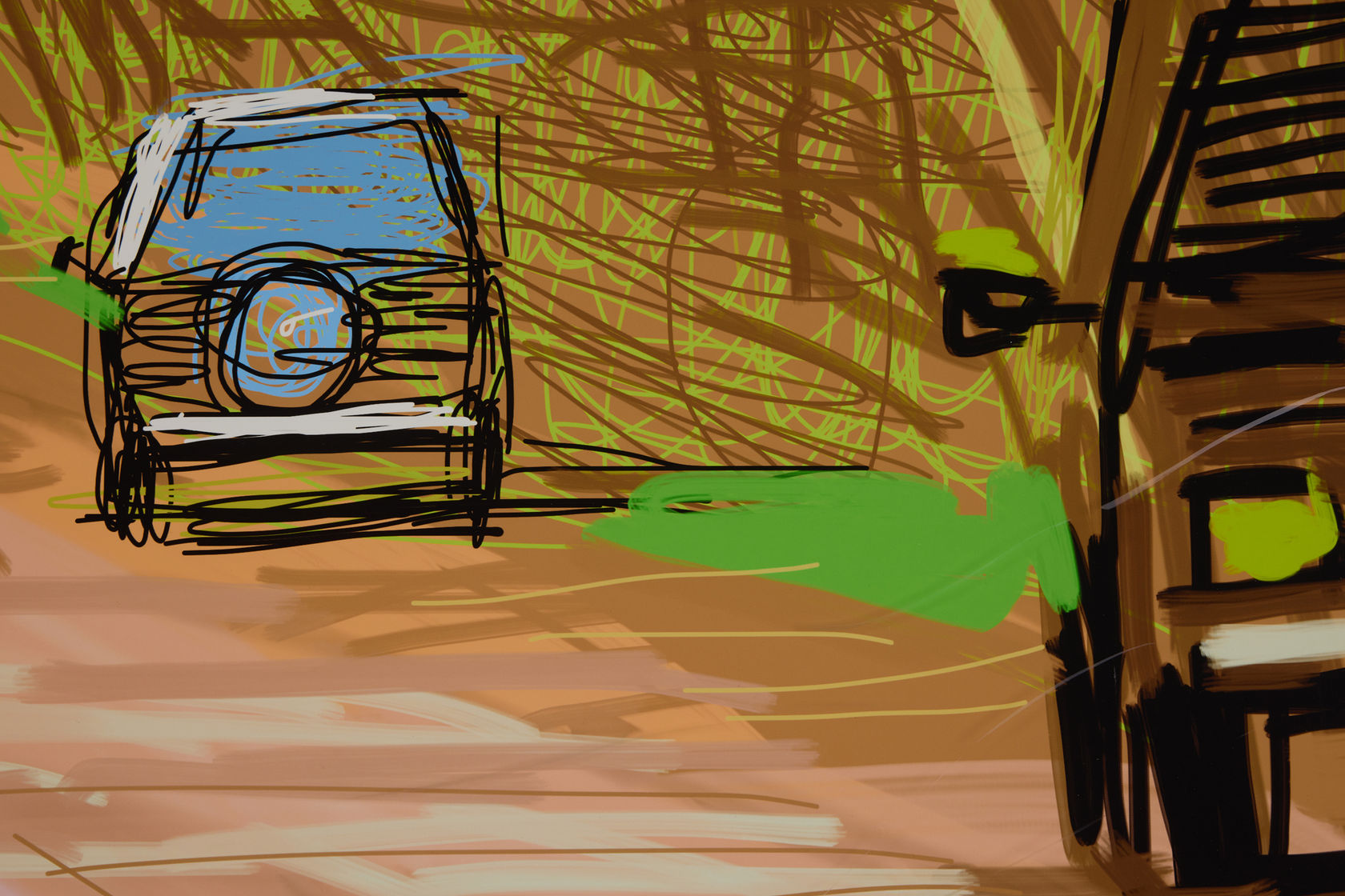 David Hockney The Arrival of Spring in Woldgate, East Yorkshire, 5th March 2011