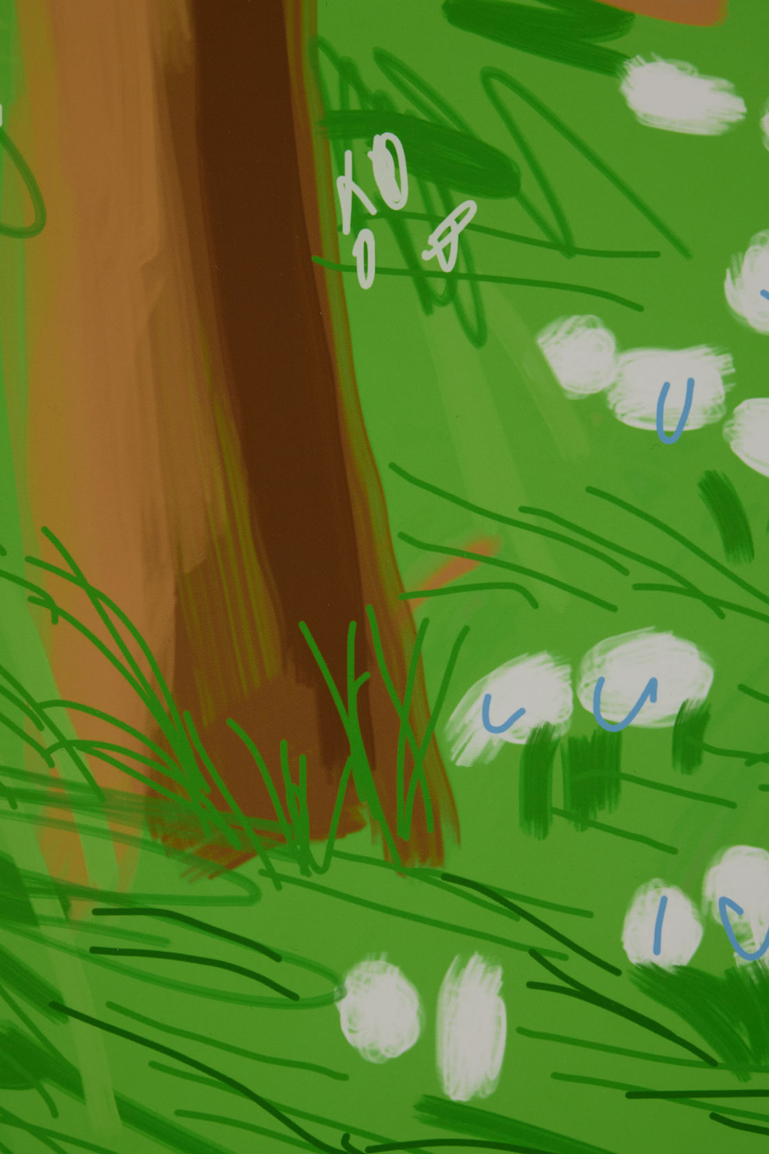 David Hockney The Arrival of Spring in Woldgate, East Yorkshire, 5th March 2011