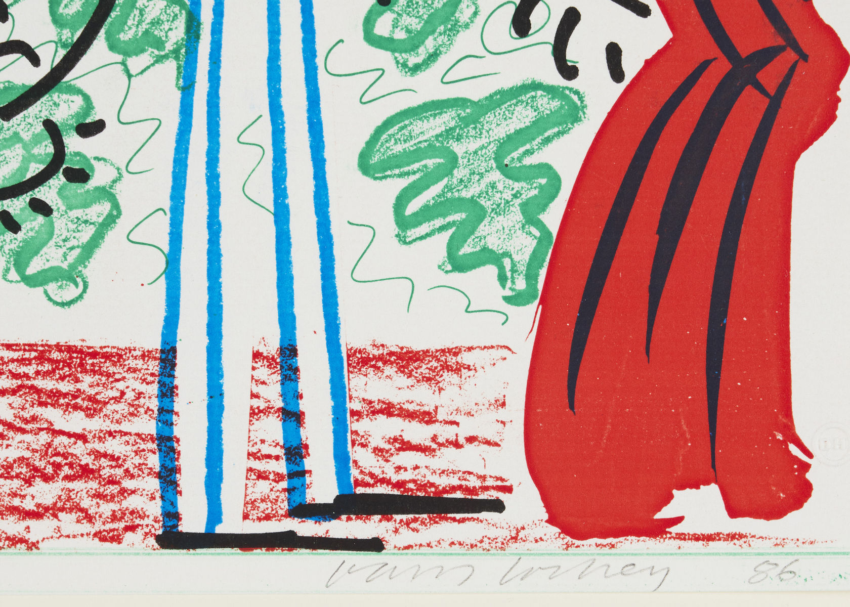 David Hockney, Still Life with Curtains , 1986