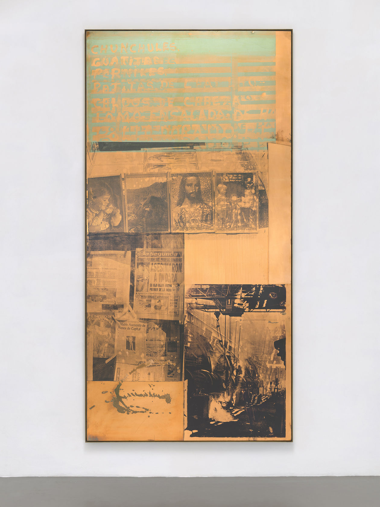 Copperhead-Bite IV / ROCI CHILE 코퍼헤드 바이트 IV / 로키 칠레 , 1985 Silkscreen ink, acrylic and tarnish on copper...