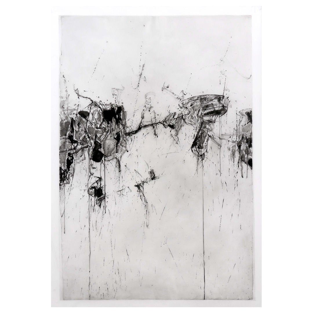 Study of After Francis: Structure, Number 2, 1957, 2021 Ink and charcoal on vellum 78.6 x 53.3 cm (30.94 x...