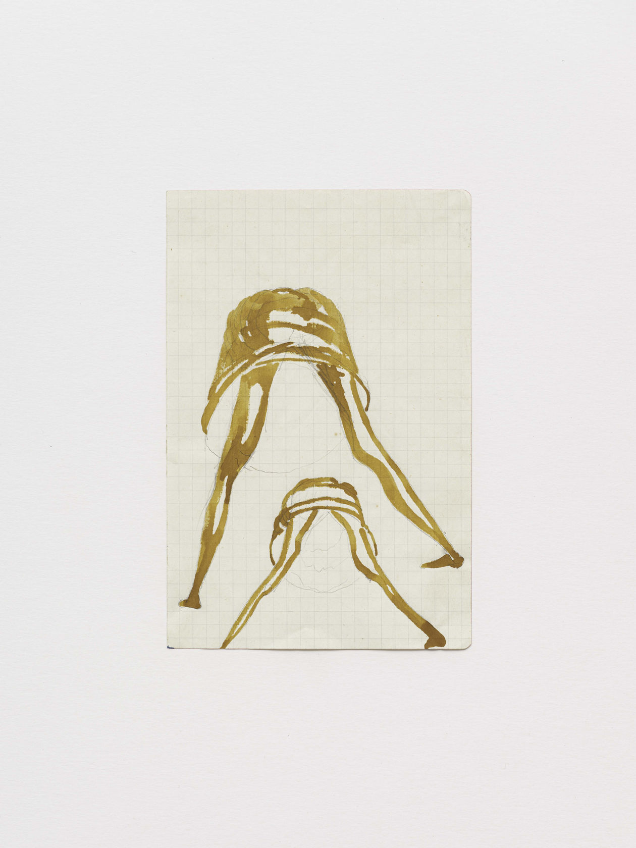 o. T. (Petticoat), 1951 Ferreous watercolour and pencil on squared paper 17 x 11.4 cm (6.69 x 4.49 in)