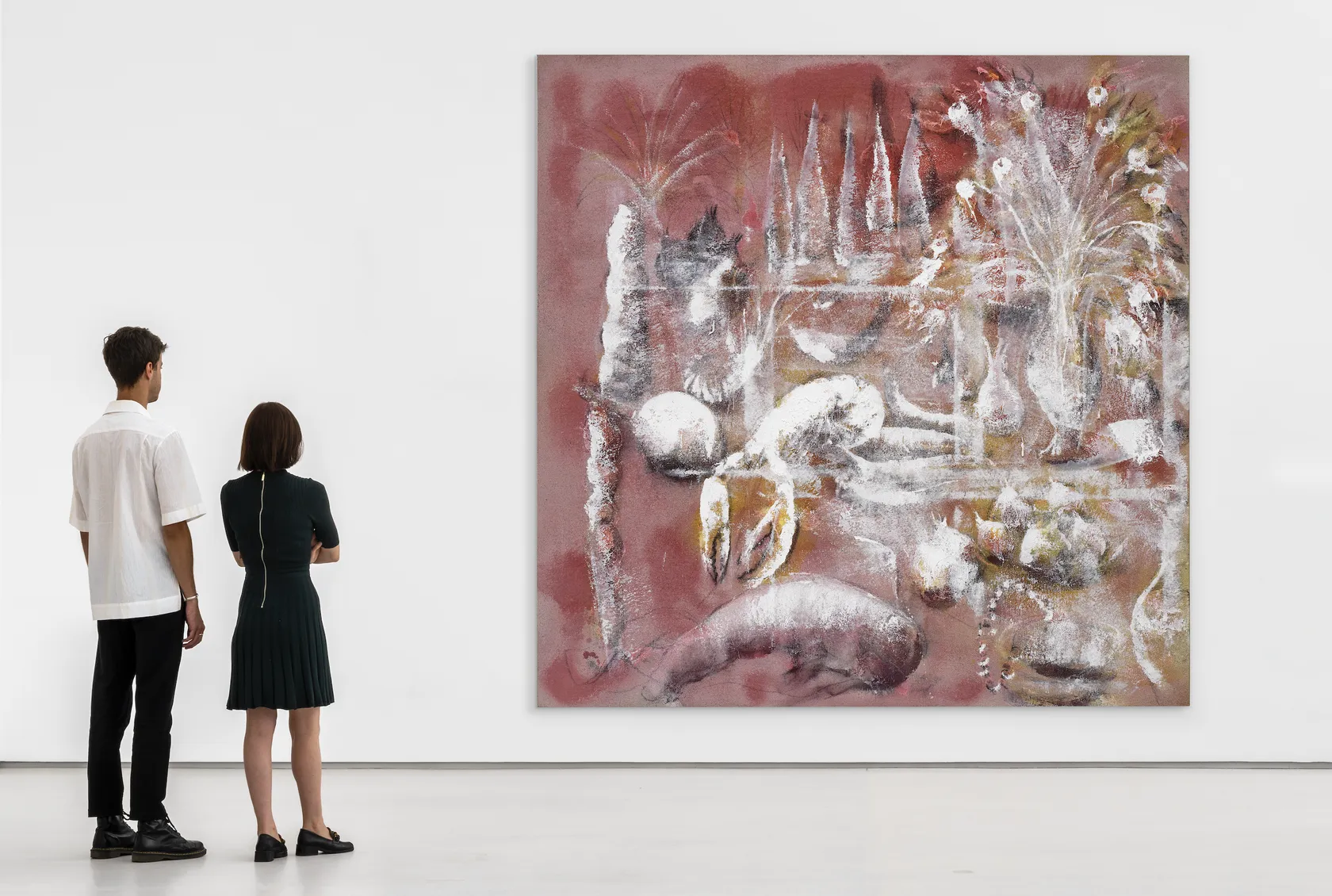 Miquel Barceló Tableau couleur orange sanguine, 2021 Mixed media on canvas 235 x 235 x 4 cm (92.52 x 92.52...