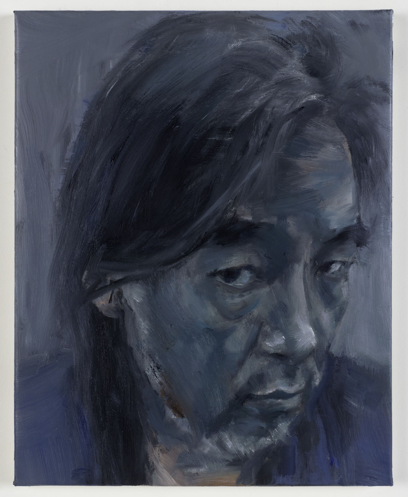 Autoportrait, la s&eacute;duction, 2020 Oil on canvas 50 x 40 x 2.5 cm (19.69 x 15.75 x 0.98 in)