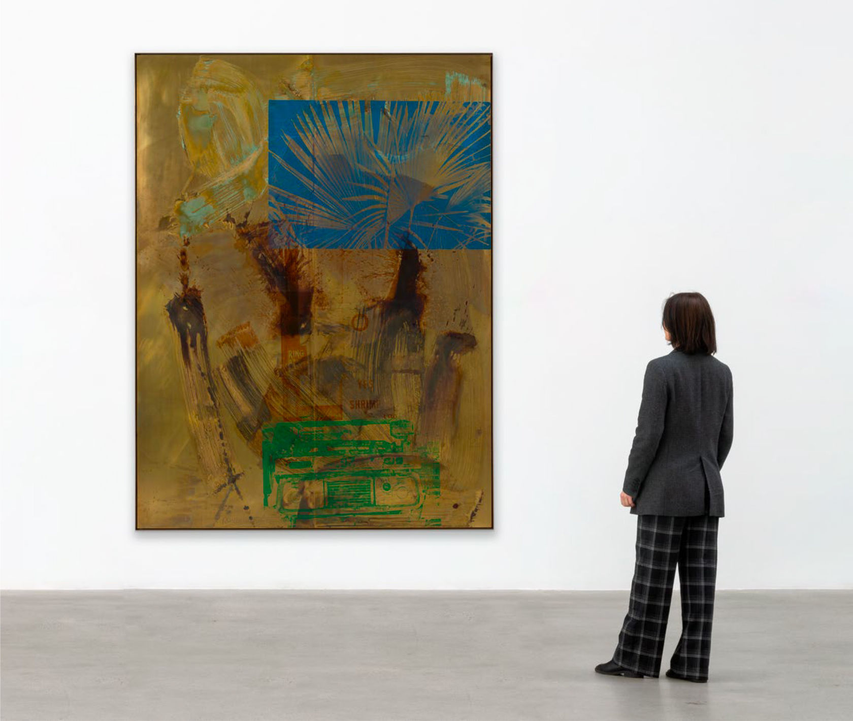 Robert Rauschenberg Everglade (Borealis), 1990 Tarnish and silkscreen ink on brass 245.7 x 184.8 cm (96.75 x 72.75 in)