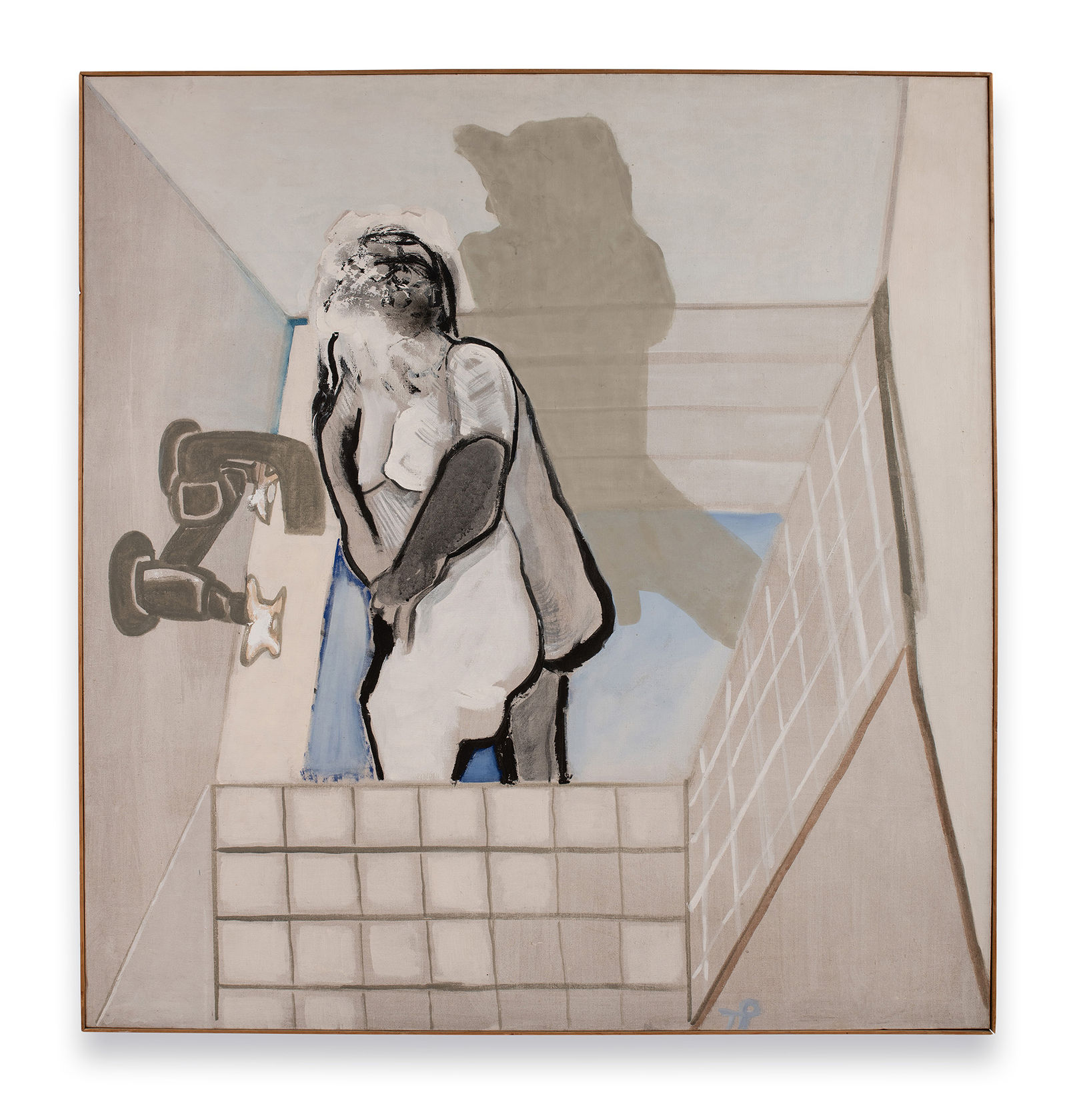 Kąpiel (Bath), 1974 Oil on canvas 160 x 150 cm (62.99 x 59.06 in)