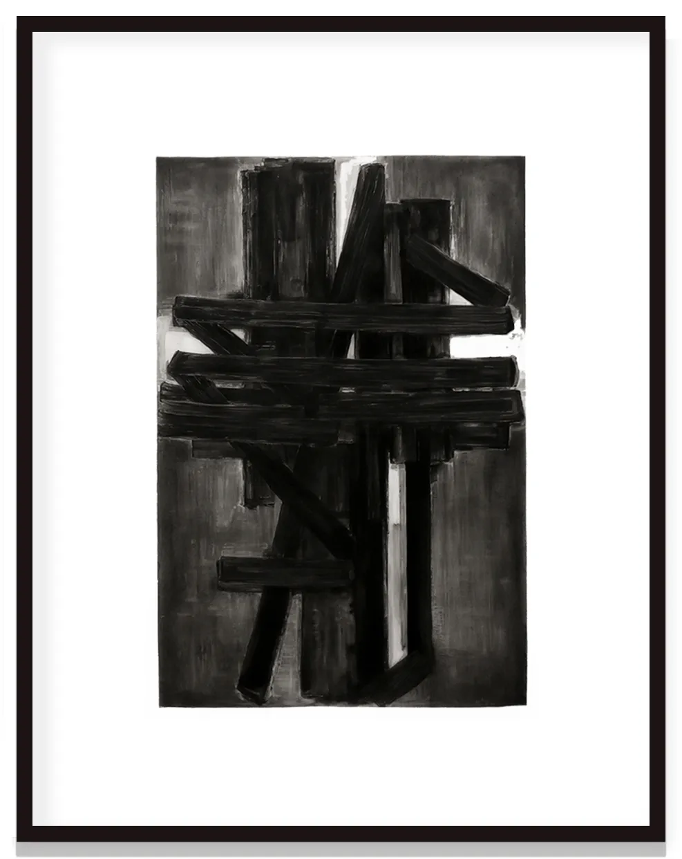 Robert Longo, Study of After Soulages, Painting, 2022