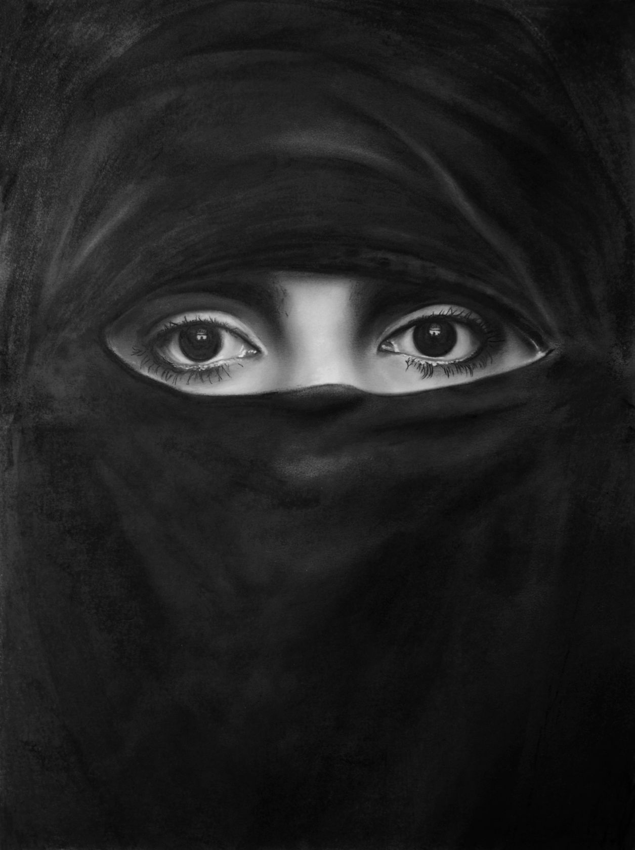 Robert Longo, Untitled (Herzeleide, Barbara's Eyes), 2012