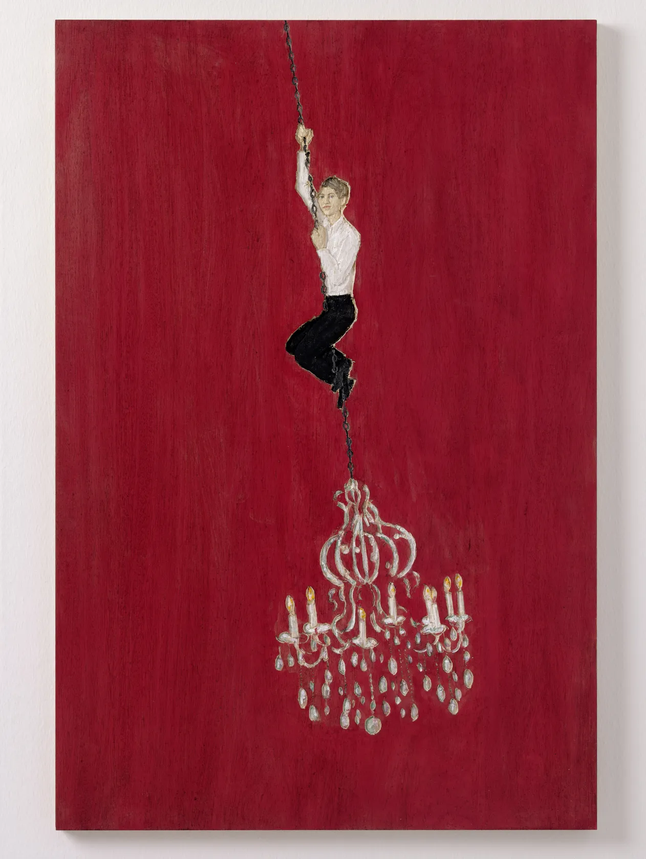 Stephan Balkenhol, Mann im Kronleuchter (2019); Da Capo at Thaddaeus Ropac Salzburg Villa Kast 2020