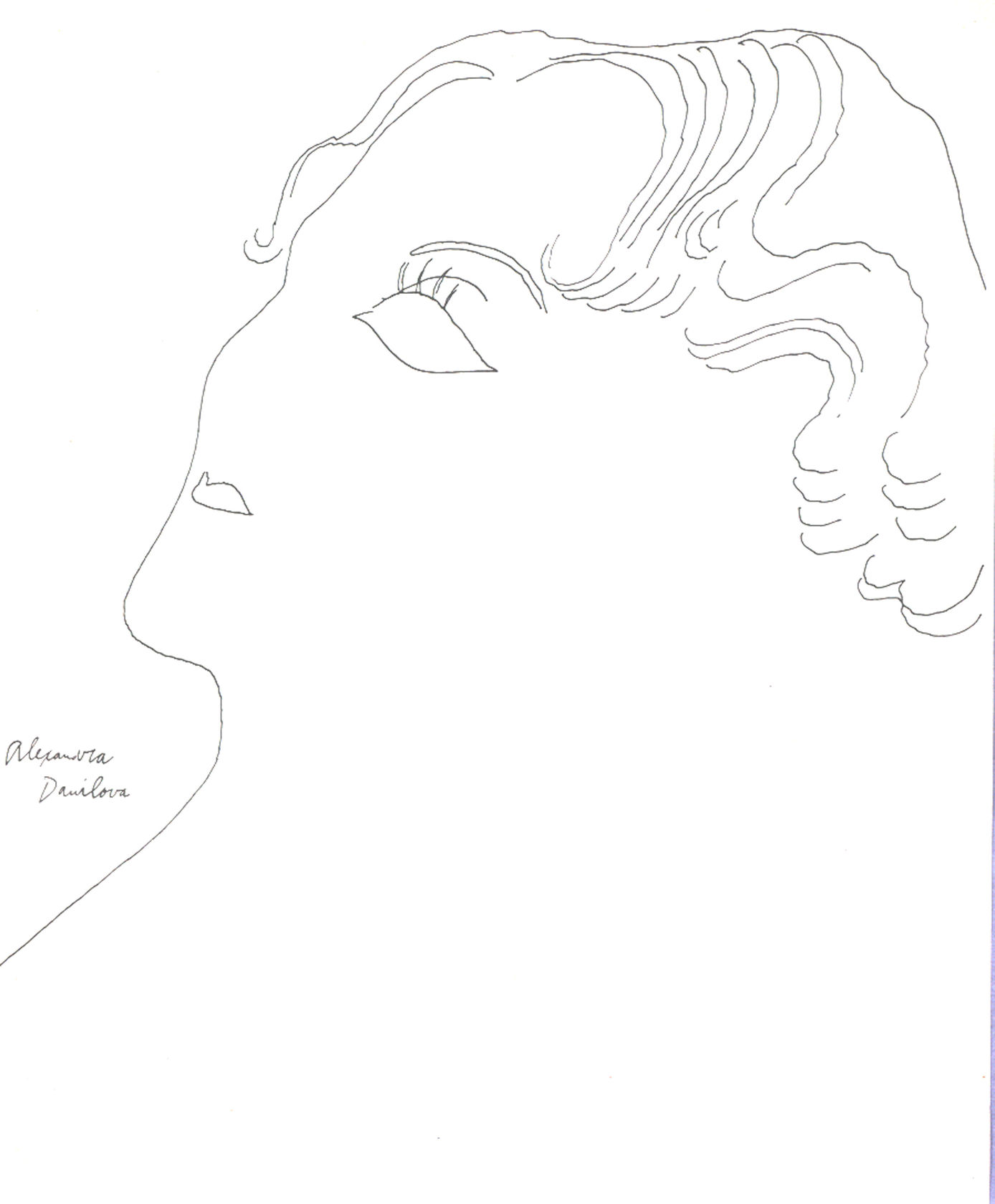 Andy Warhol, Alexandra Danilova, 1952