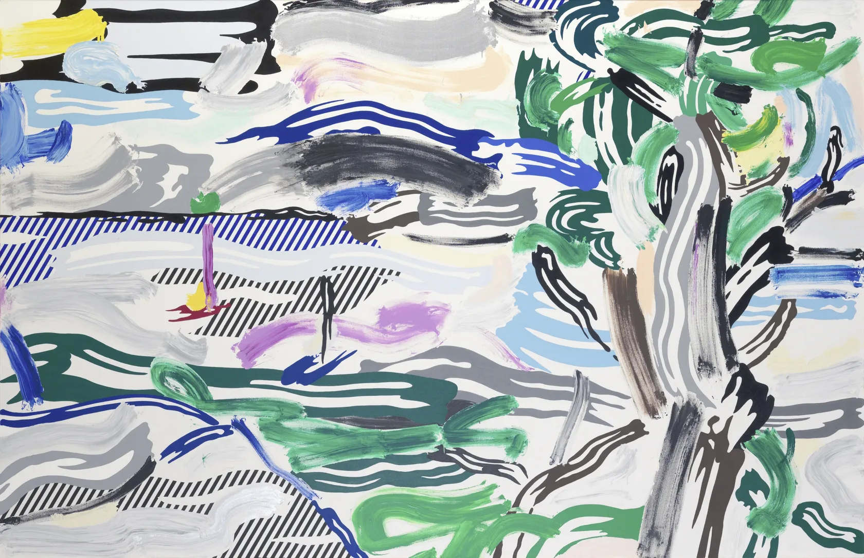 Roy Lichenstein, River Scene (1987); The Loaded Brush at Thaddaeus Ropac Salzburg Villa Kast 2019