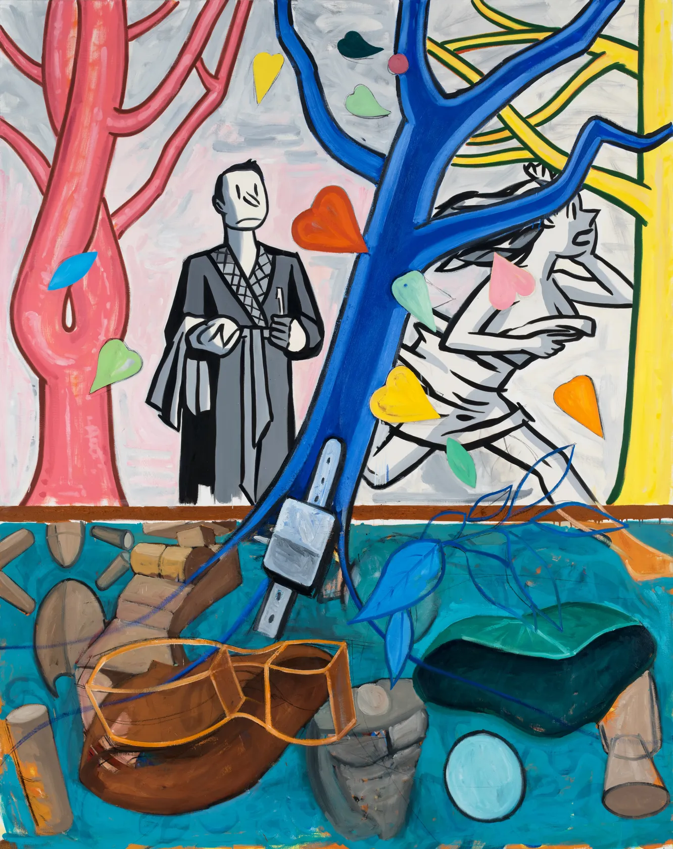 David Salle 大卫·萨利 , Tree of Life, The Artist’s Palette《生命之树,艺术家的调色板》 , 2021