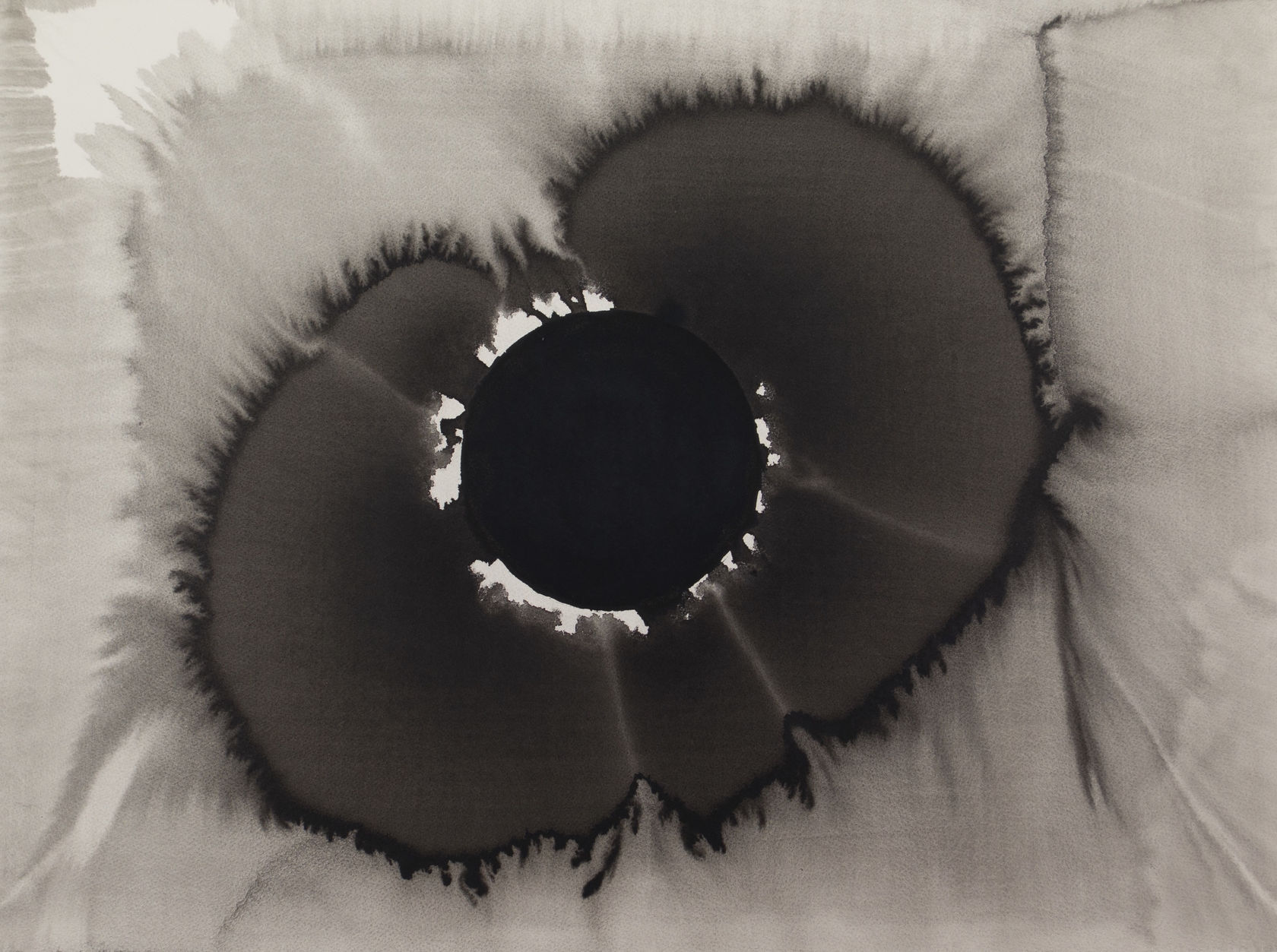 NIGREDO, 2019 Carbon and casein on paper 55 x 76.4 cm (21.65 x 30.08 in)