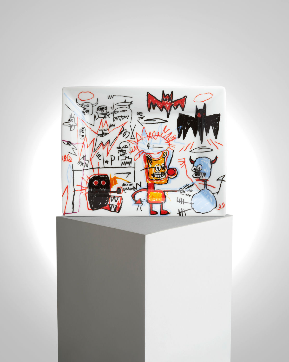 Jean-Michel Basquiat 'Batman' Porcelain Tray