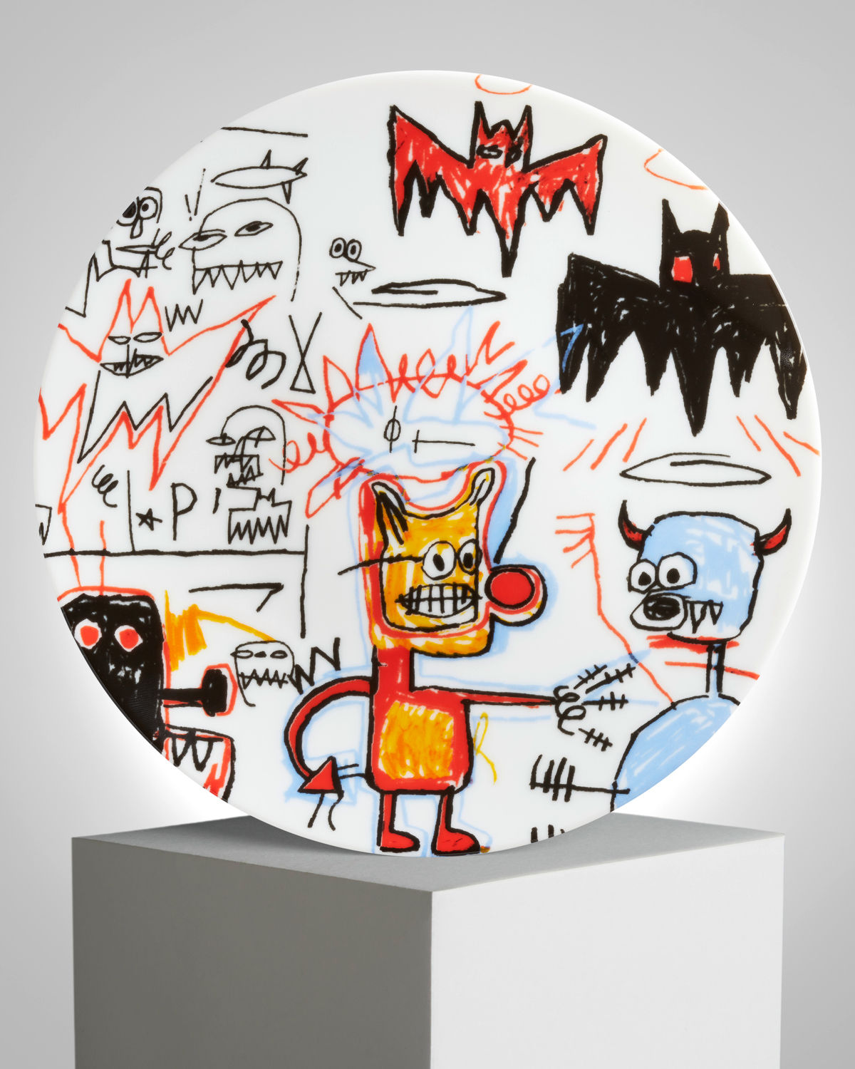 Jean-Michel Basquiat 'Batman' Porcelain Plate