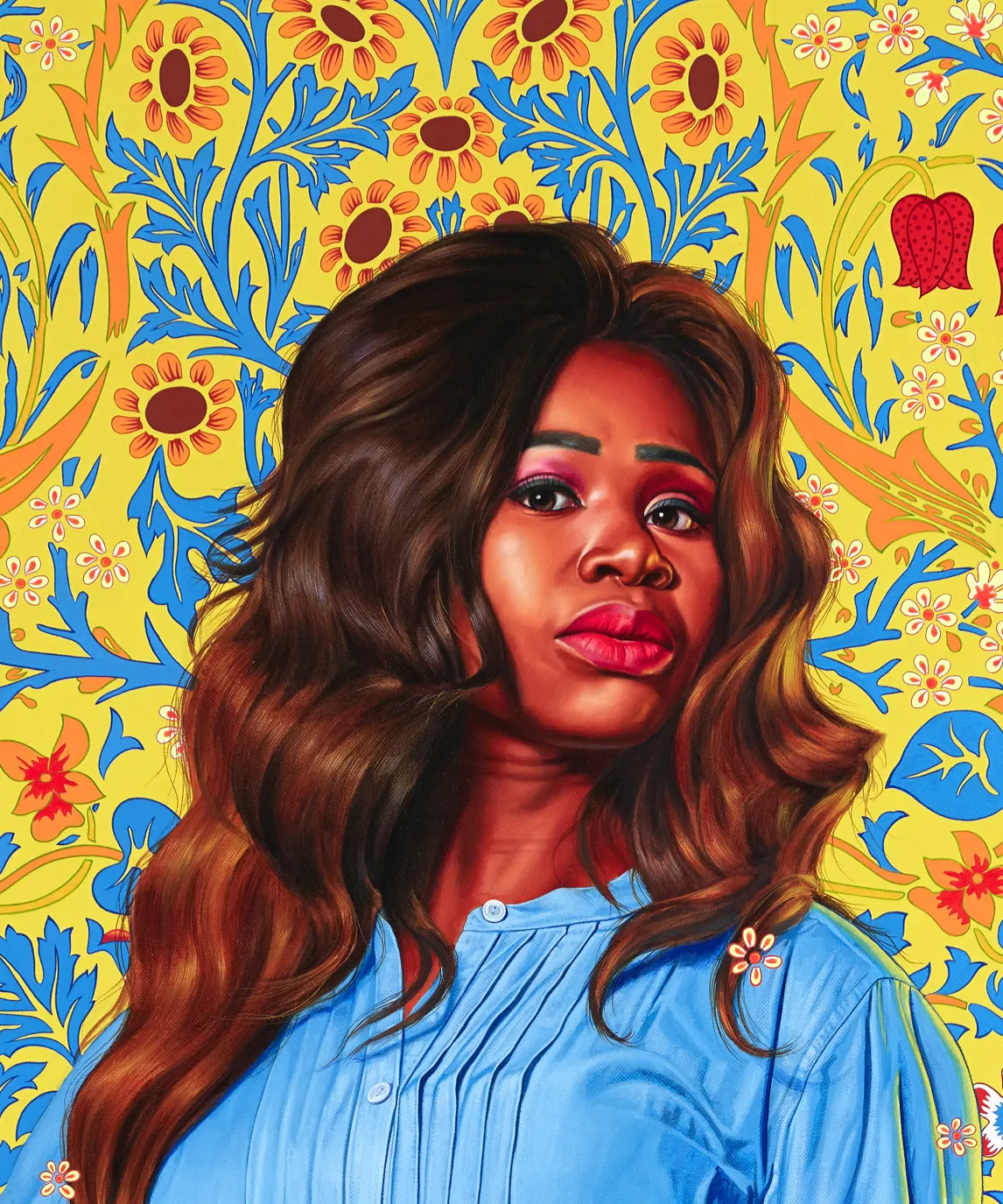 Kehinde Wiley Portrait of Dorinda Essah, 2020