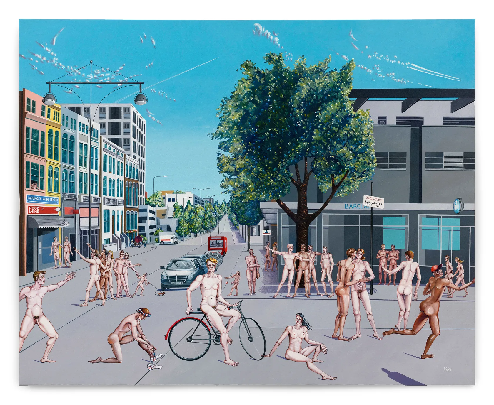 Caroline Coon Ladbroke Grove and Lancaster Road: Adonis of The Bike, 2007